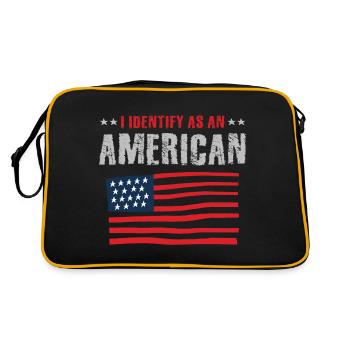 I Identify as an American, No Identity Politics - Retro Bag - black/gold - Back
