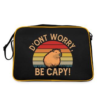 Don't worry, Be Capy! - Sac Retro - noir/or - Dos