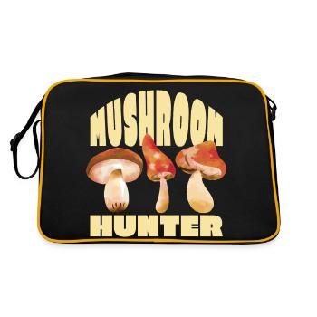 Mushroom Picker Nature Forest Mushroom Hunter - Retro Bag - black/gold - Back
