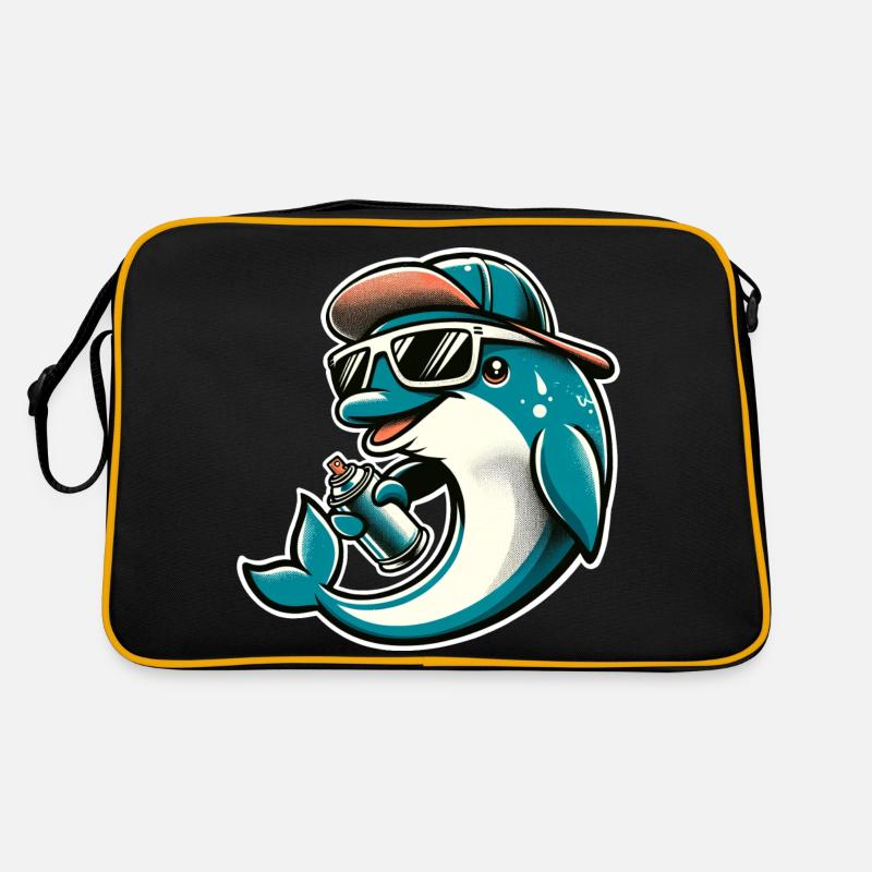 Dolphin Graffiti Sprayer Spray Can Retro Bag