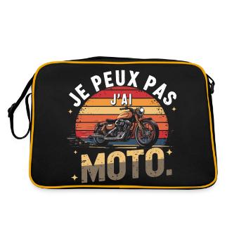Je peux pas j ai Moto vintage - Sac Retro - noir/or - Dos