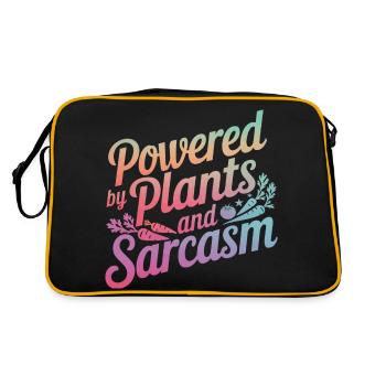 Vegetarian Vegan Veggie Vegetarian - Retro Bag - black/gold - Back