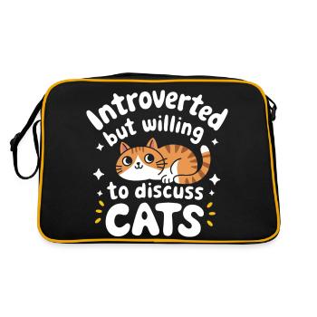 Introvertierter asozialer introvertierter - Retro Tasche - Schwarz/Gold - Hinten