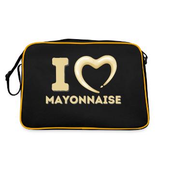 I LOVE MAYO | Mayonnaise Fan - Retro Bag - black/gold - Back