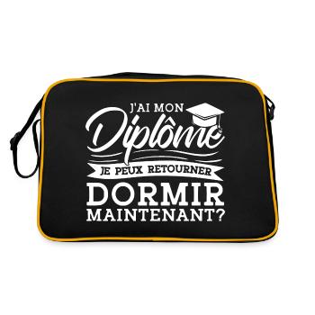 J'ai mon diplôme je peux retourner dormir? - Sac Retro - noir/or - Dos