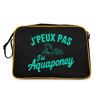 tee shirt I can't I have aquapony - Retro Bag - black/gold - Back