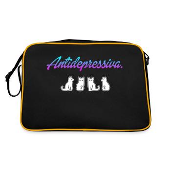 L’amour du chat. - Sac Retro - noir/or - Dos