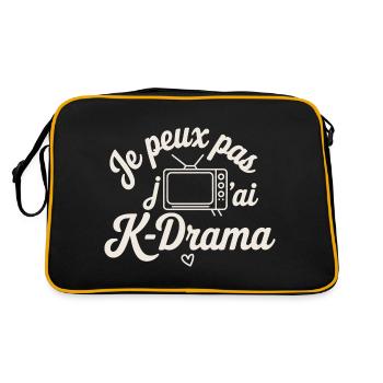 Je peux pas j'ai k-drama - Sac Retro - noir/or - Dos