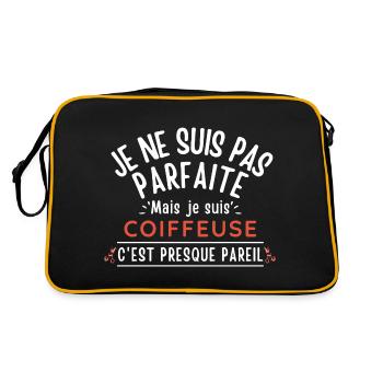 Je ne suis pas parfaite mais je suis COIFFEUSE - Sac Retro - noir/or - Dos
