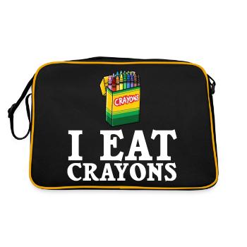 Crayon Box Colored Pencil Wax Case Wax Crayon - Retro Bag - black/gold - Back