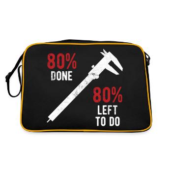 Maschinen-Bediener Maschinenführer Machinist - Retro Tasche - Schwarz/Gold - Hinten