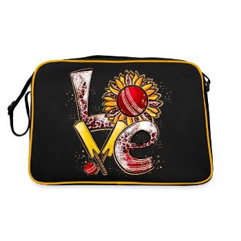 Joueur de cricket d’amour - Sac Retro - noir/or - Dos