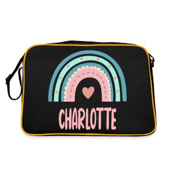 Charlotte Nom Rainbow Baby - Sac Retro - noir/or - Dos