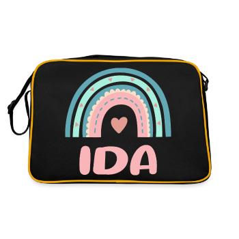 Ida Name Rainbow Baby - Retro Bag - black/gold - Back