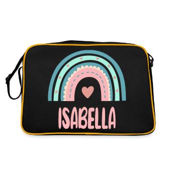 Isabella Name Rainbow Baby - Retro Bag - black/gold - Back