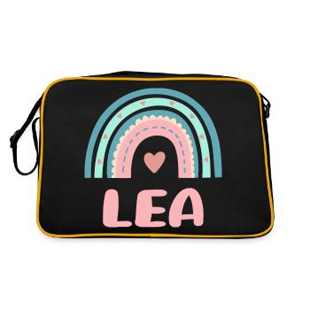 Lea Name Rainbow Baby - Retro Bag - black/gold - Back