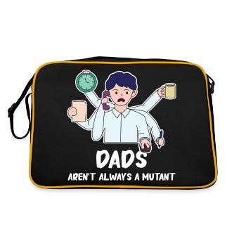 Father's Day strong design - Retro Bag - black/gold - Back