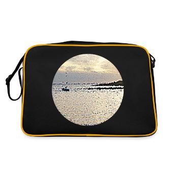 Retour au port un soir d'été - Sac Retro - noir/or - Dos