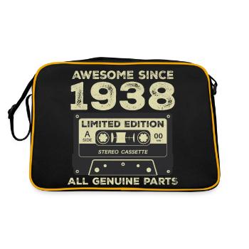 1938 Birthday Born In 1938 Vintage Retro - Retro Bag - black/gold - Back