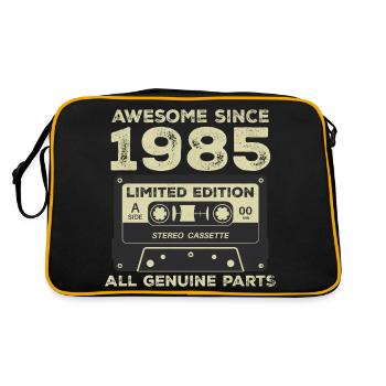 1985 Anniversaire Né En 1985 Vintage Rétro - Sac Retro - noir/or - Dos