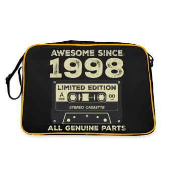 1998 Geburtstag geboren im Jahr 1998 Vintage Retro - Retro Tasche - Schwarz/Gold - Hinten
