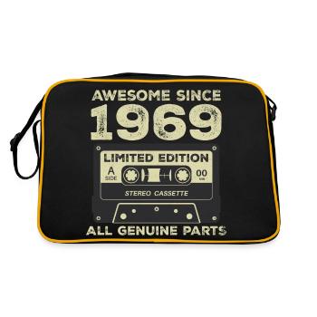 1969 Birthday Born In 1969 Vintage Retro - Retro Bag - black/gold - Back