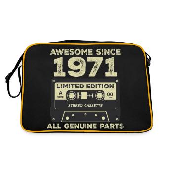 1971 Geburtstag geboren im Jahr 1971 Vintage Retro - Retro Tasche - Schwarz/Gold - Hinten