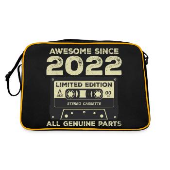 2022 Anniversaire Né en 2022 Vintage Retro - Sac Retro - noir/or - Dos