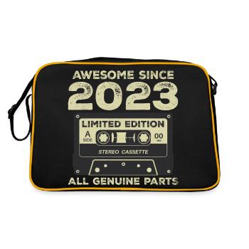 2023 Anniversaire Né en 2023 Vintage Rétro - Sac Retro - noir/or - Dos