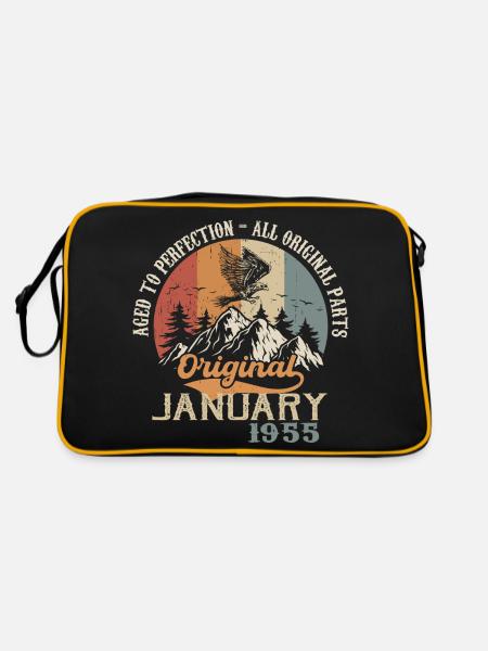 69 ans de grandeur depuis janvier 1955 - Sac Retro - noir/or - Dos