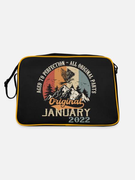 2 years of greatness since January 2022 - Retro Bag - black/gold - Back
