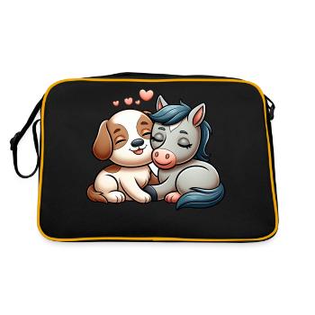 Câlins Chien Et Cheval Amoureux - Sac Retro - noir/or - Dos