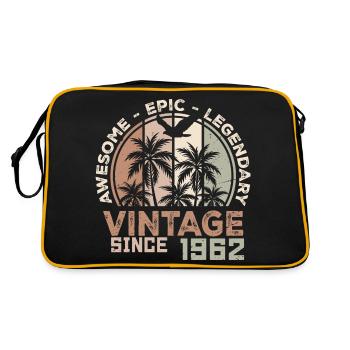 Né en 1962 Cadeau d’anniversaire 1962 Millésime 1962 - Sac Retro - noir/or - Dos