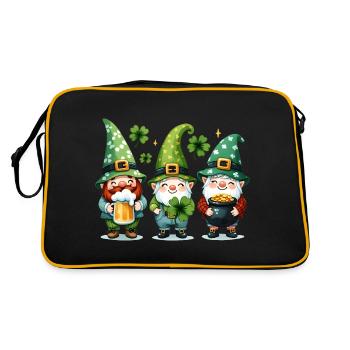 Gnome De La Saint Patrick Shamrock St. Patrick's - Sac Retro - noir/or - Dos