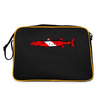 Barrakuda von Scuba.Style - Retro Tasche - Schwarz/Gold - Hinten