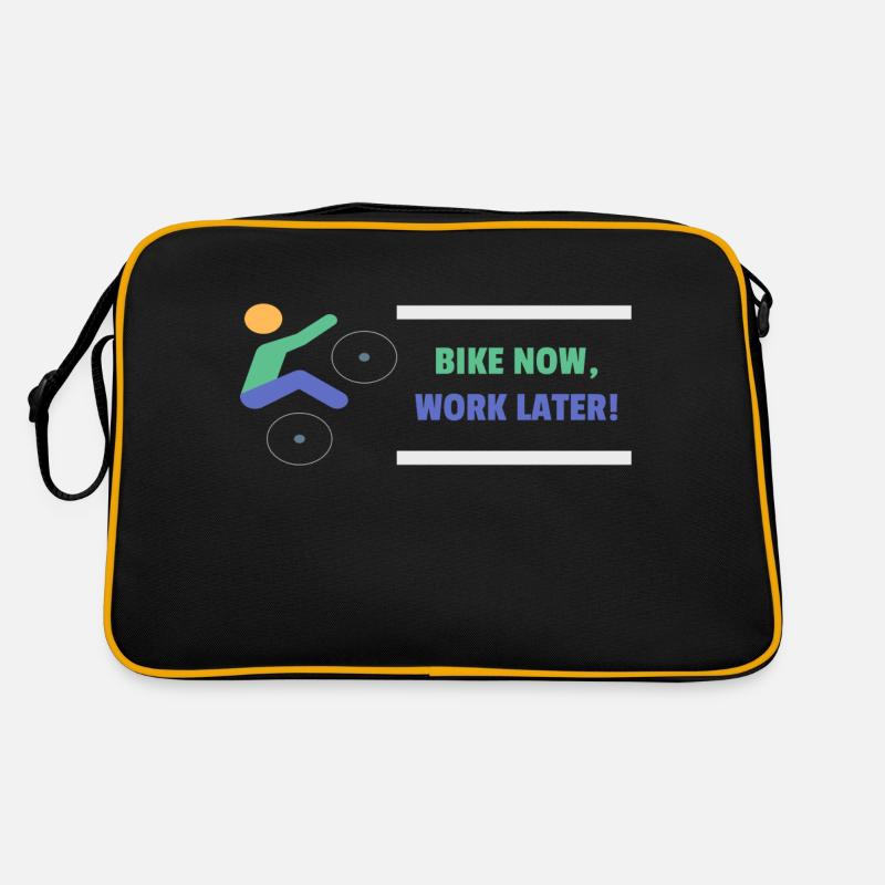 Fahrrad - Retro Tasche - Schwarz/Gold