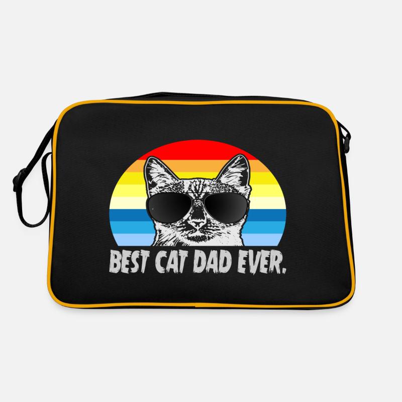 Best cat dad ever best cat dad kitten Retro Bag