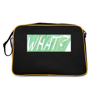 WHAT? Green gradient - Retro Bag - black/gold - Back