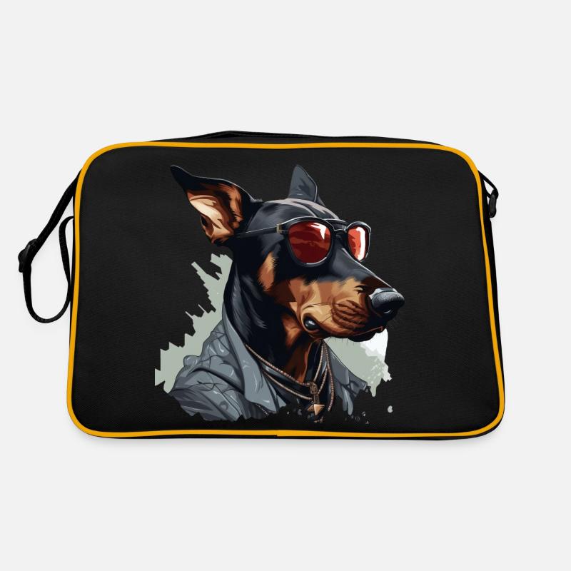 Urbaner Protektor | Dobermann-Graffiti Retro Tasche
