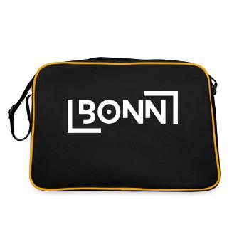 Bonn - Retro Tasche - Schwarz/Gold - Hinten