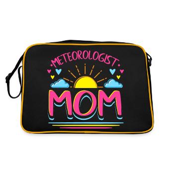 Drôle de météorologie Maman Météo Météo Cadeau - Sac Retro - noir/or - Dos