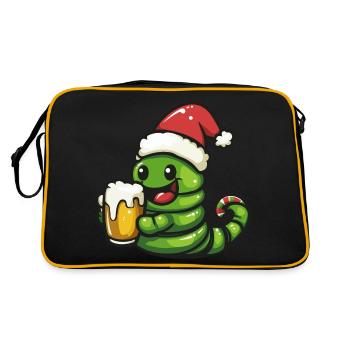 Worm Bière de Noël Drôle - Sac Retro - noir/or - Dos