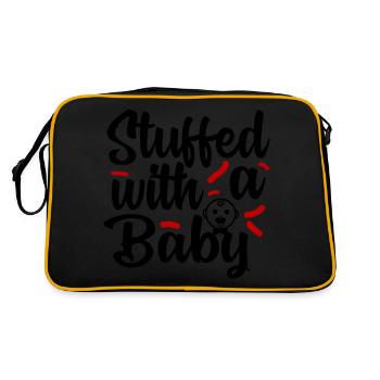 Farci avec Baby Ausgestopft Schwanger Enceinte - Sac Retro - noir/or - Dos