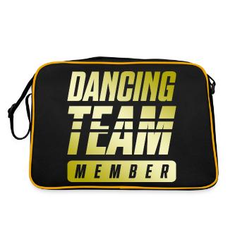 Dancing Team - Retro Tasche - Schwarz/Gold - Hinten