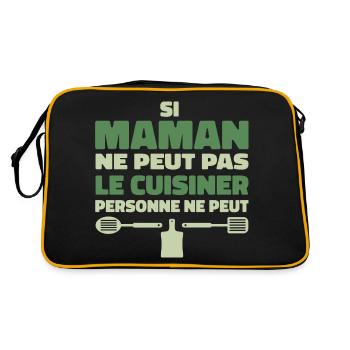 Si maman ne peut pas le cuisiner personne ne peut - Sac Retro - noir/or - Dos