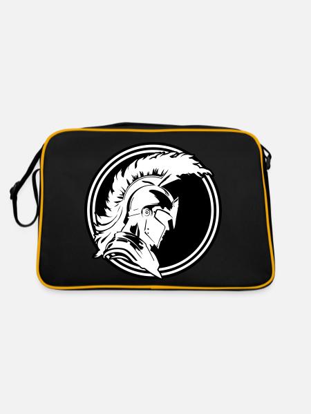 Warrior Sparta Helmet Spartan - Retro Bag - black/gold - Back