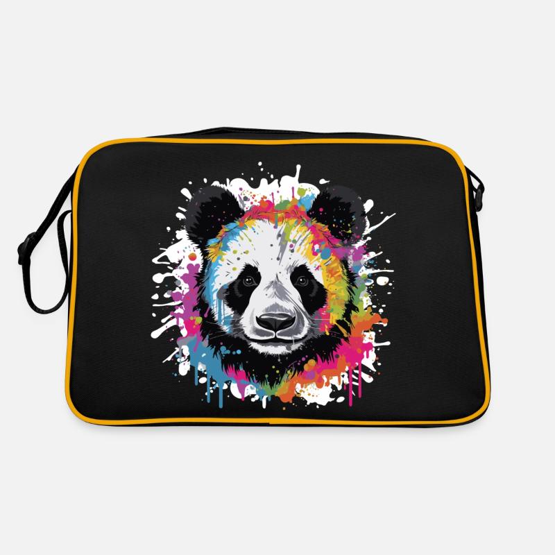 Panda Pop Art Kopf Retro Tasche