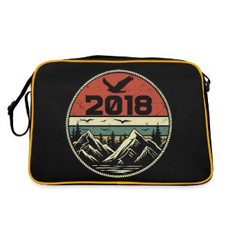 Jahrgang 2018 Klassik 2018 Retro 2018 Geschenk 2018 - Retro Tasche - Schwarz/Gold - Hinten
