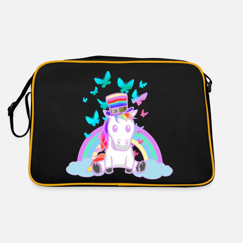80er 90er Regenbogen Einhorn Einhörner Vintage Retro Tasche