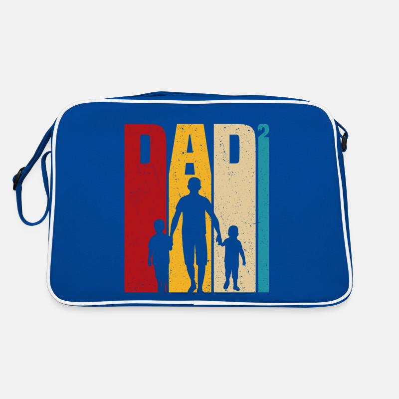 Vater mit zwei Söhnen Papa und Sohn Geschenk Retro Tasche